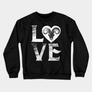 Love Heart Aries Personality Horoscope Zodiac April Crewneck Sweatshirt